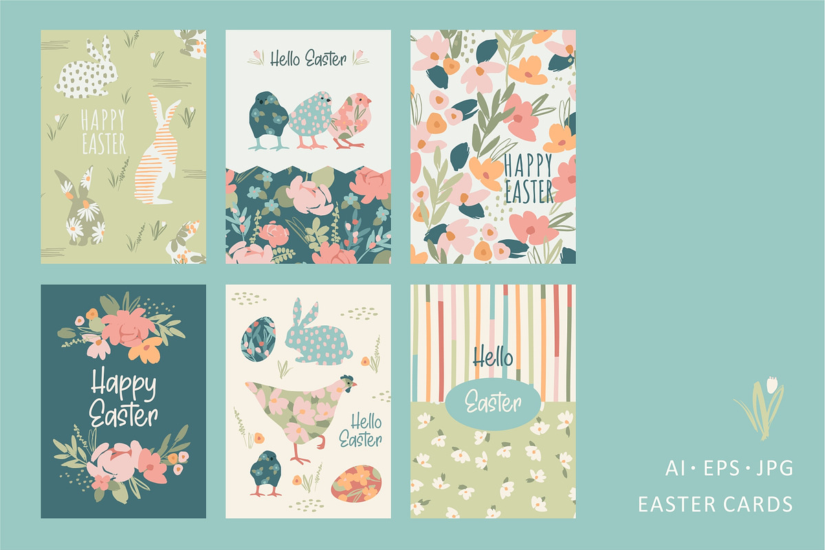 Happy Easter! Cute vector collection, a Seasonal Illustration by Nadia Grapes (Photo 3 of 10)
