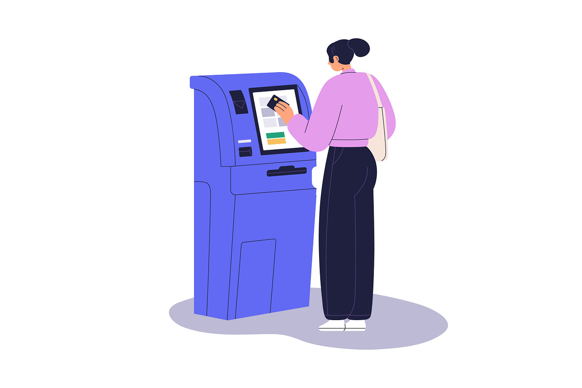 Clients use finance services in bank, a Finance Illustration by Good Studio (Photo 3 of 12)