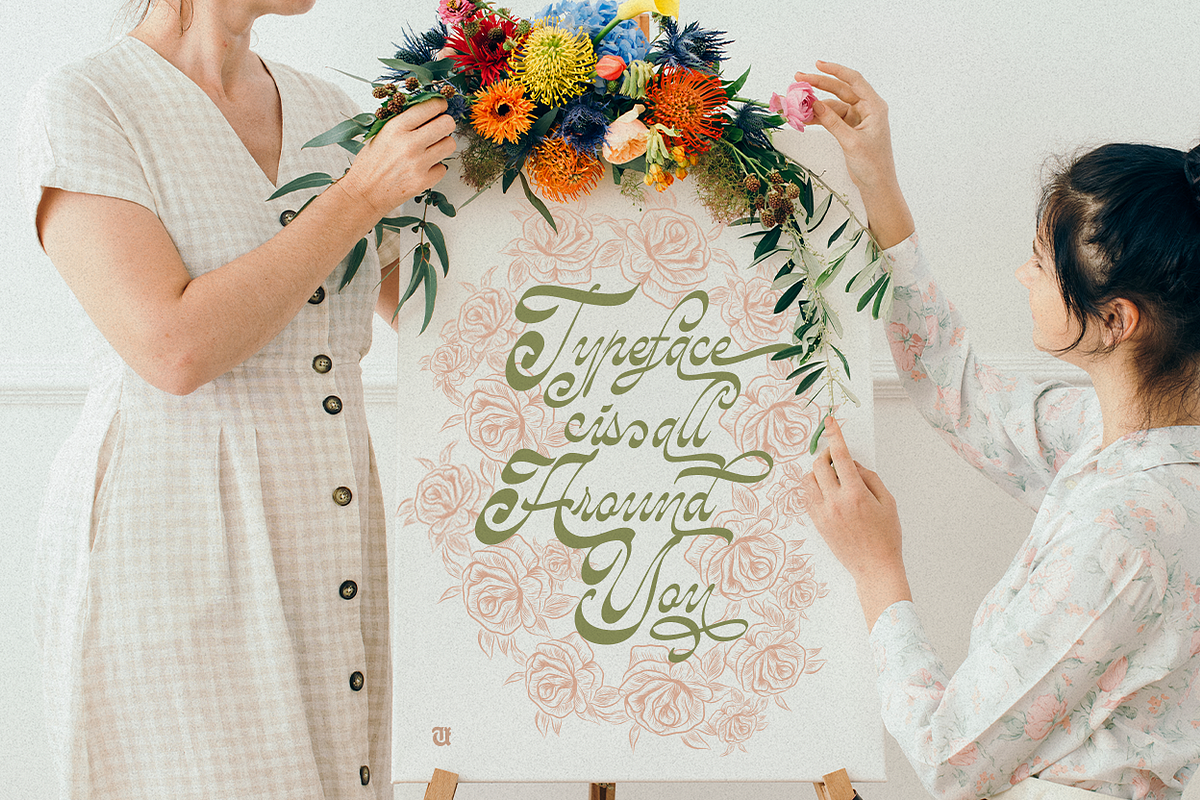UT Vintagnie - A Wedding Script Font, a Script Font by Universitype (Photo 3 of 12)