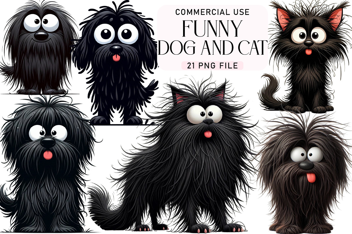 Funny Dog And Cat Clipart, an Illustration by Daily.Designs (Photo 1 of 8)