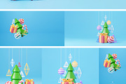 Christmas 3d rendering set, a Holiday Photo by Lunarts Studio (Thumbnail 2 of 9)