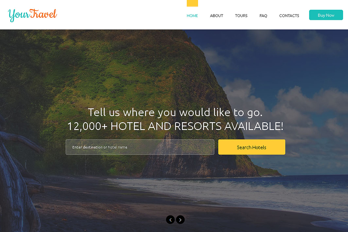 Your Travel  One Page Theme, a Landing Page Template by IceTemplates (Photo 1 of 3)