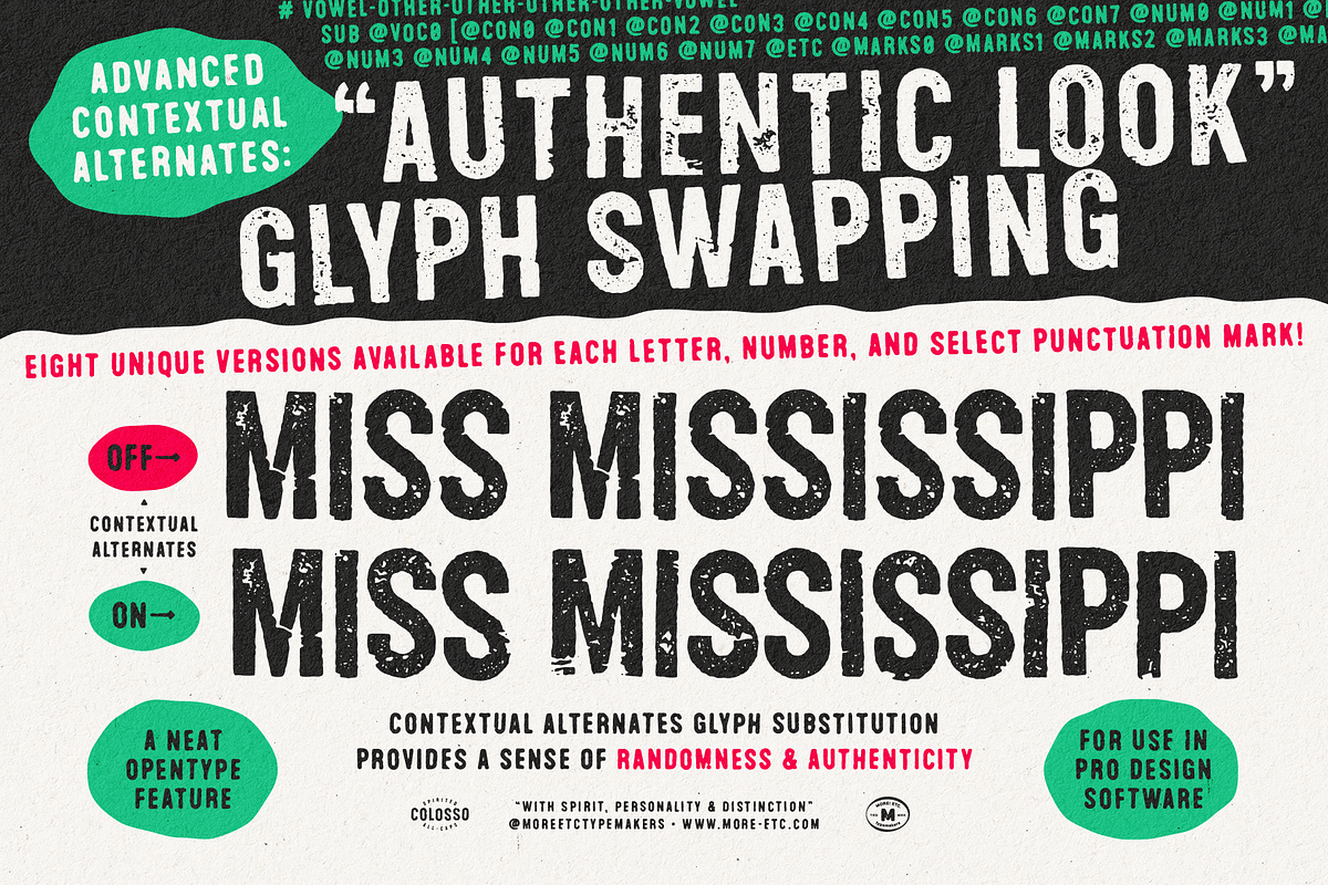 Colosso Mega Display Font, a Sans Serif Font by More Etc. Studios (Photo 13 of 13)