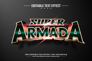 Super Armada 3D Editable Text Effect