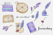 Lavender themed journal illustration, an Illustration by Kate Snitser (Thumbnail 2 of 7)