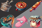 Vintage Baking Sublimation Clipart, an Illustration by Black Bird Studio (Thumbnail 6 of 6)