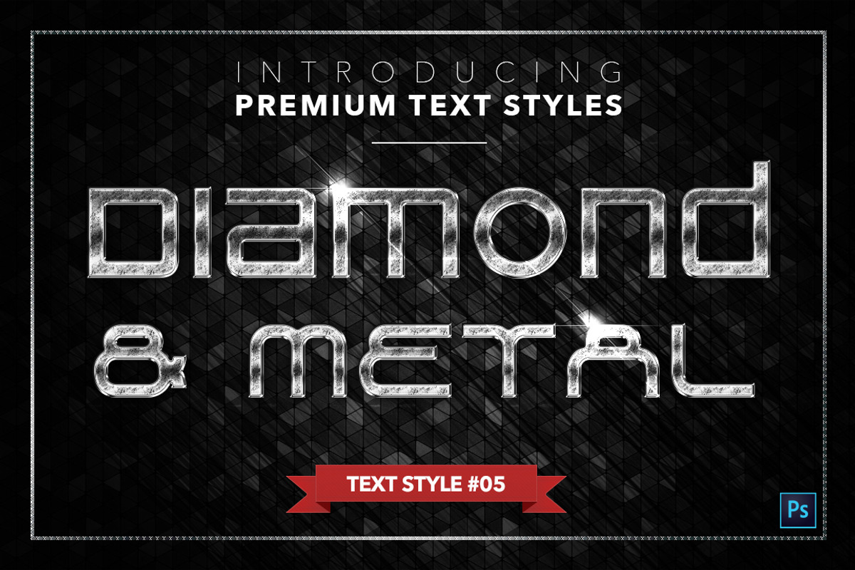 Diamond & Metal #3 - 18 Text Styles, a Layer Style Add-On by Jonas Stensgaard (Photo 6 of 21)