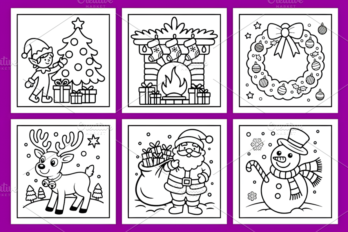 My Christmas Coloring Book for Kids, a Seasonal Illustration by Coco Bloom (Photo 2 of 4)