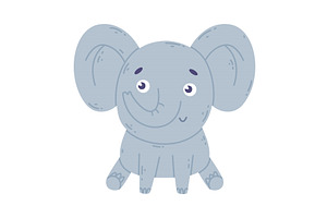 Adorable baby elephant. Lovely wild, an Animal Illustration by TopVectors