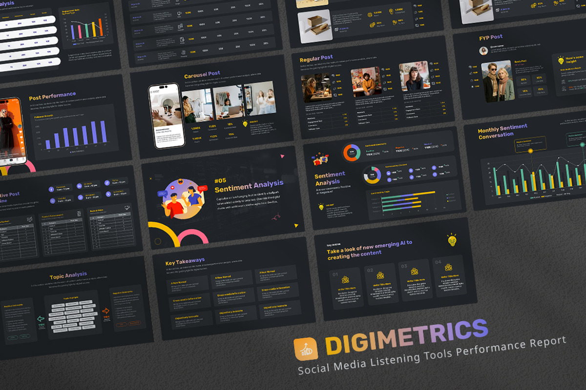 DigiMetrics - Social Media Report, a Presentation Template by UX Dummy (Photo 3 of 3)