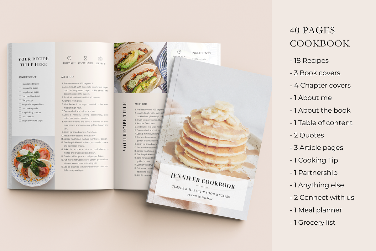 Recipe Ebook | Cookbook Template, a Magazine Template by ShopRShop