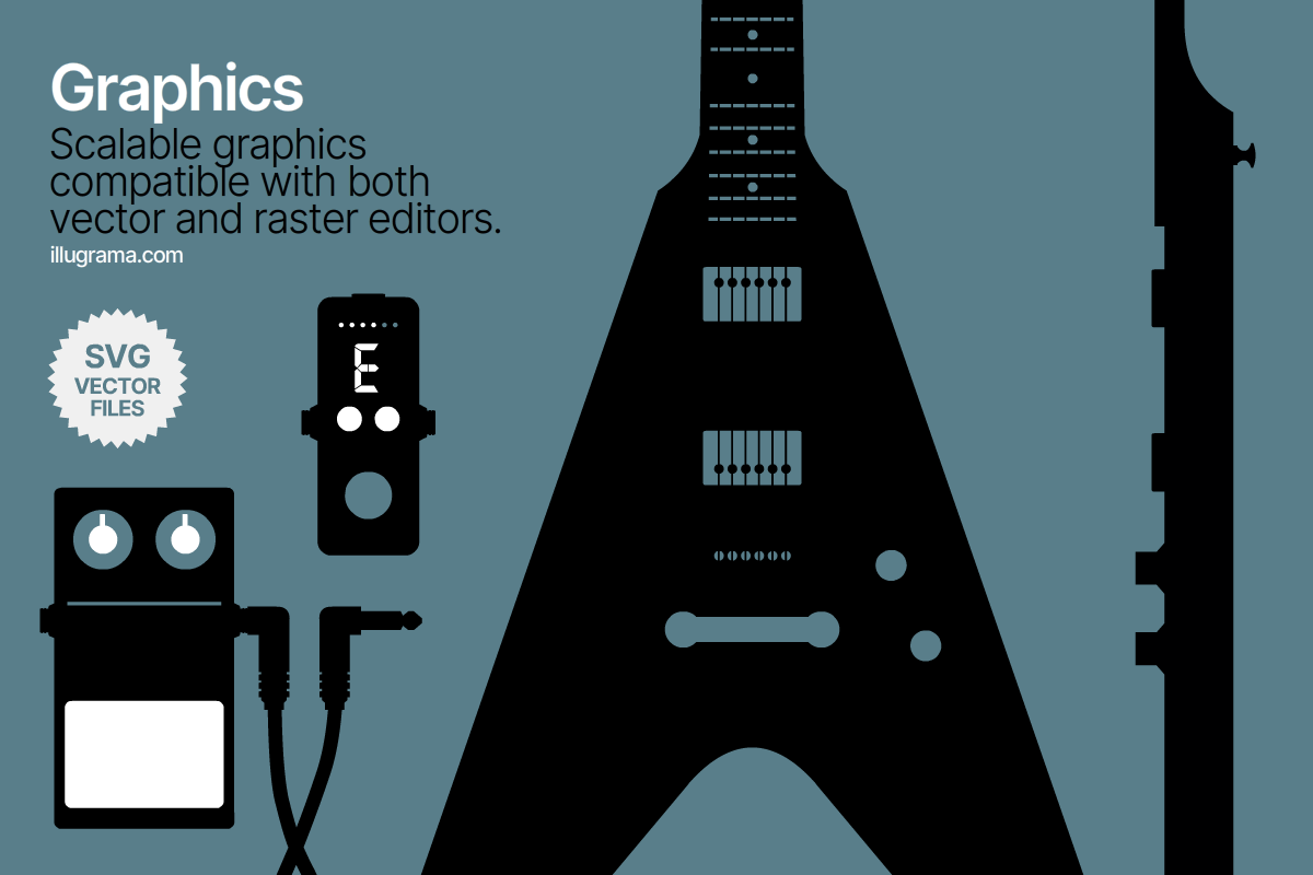 Guitar & Bass - Modern Graphics, an Object Illustration by illugrama (Photo 4 of 24)