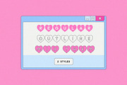 Heart Shape Font, a Sans Serif Font by CuteDreamyDesign (Thumbnail 2 of 8)