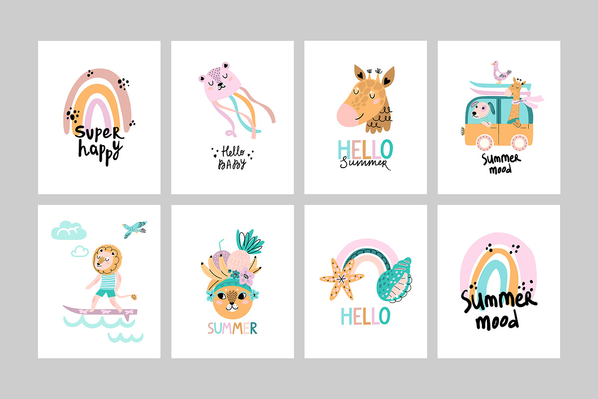 Summer vibes baby illustrations, an Animal Illustration by OxanaTally (Photo 7 of 14)