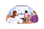 Students' life in university set, an Education Illustration by PaperTrident (Thumbnail 3 of 9)