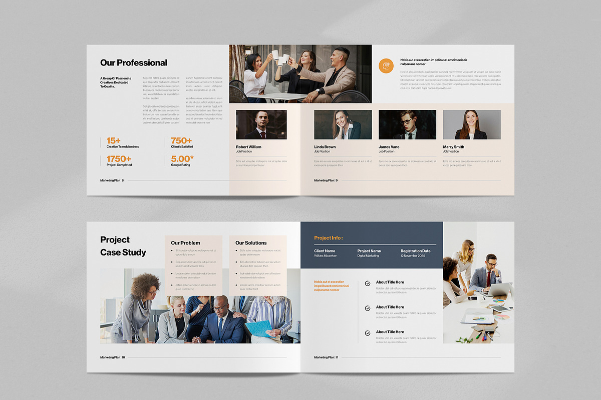 Marketing Plan Template Landscape, a Brochure Template by NorthPeak (Photo 5 of 10)