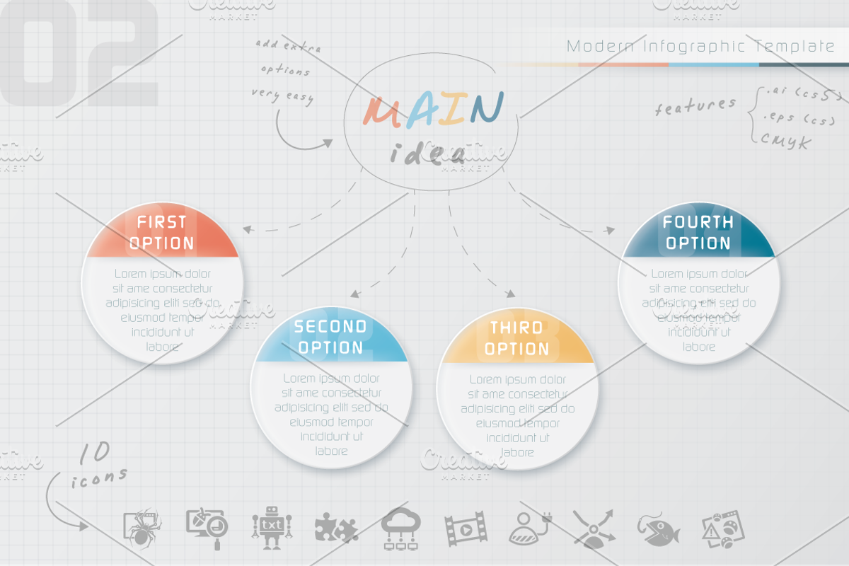 Modern Infographic Template (2), a Presentation Template by Infographic Paradise