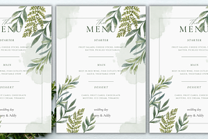 Green Leafy Wedding Templates