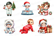 Christmas Babies Cliparts Bundle, an Illustration by SinaCreation (Thumbnail 3 of 7)