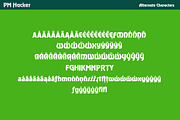 PM Hacker Sci-Fi & Fantasy Font, a Sans Serif Font by Paper Moon Graphic Supply (Thumbnail 5 of 5)