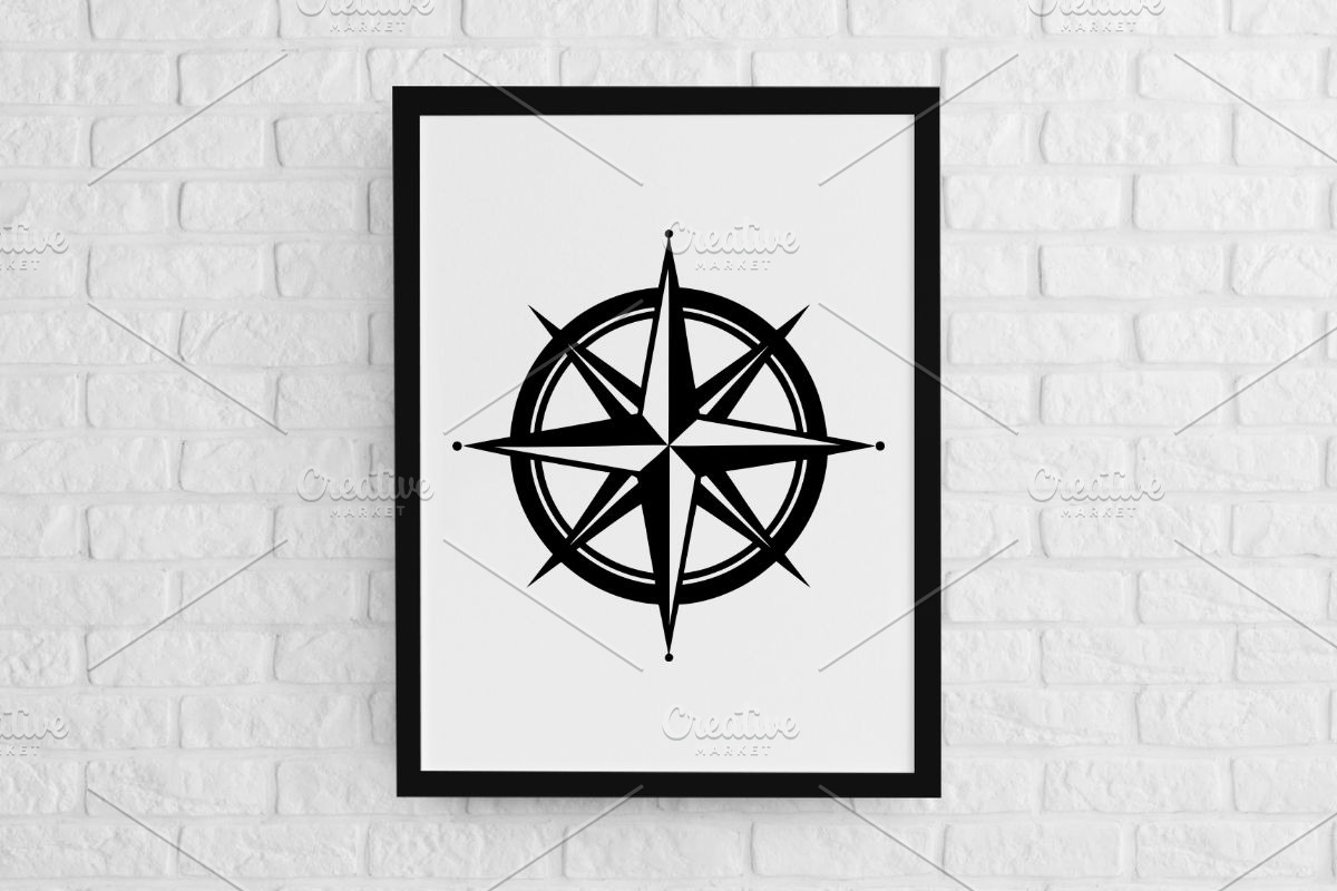 Compass Silhouette SVG, a Technology Illustration by newminddesign (Photo 2 of 5)