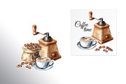 Coffee time. Watercolor collection, a Food Illustration by Daria Ustiugova (Thumbnail 4 of 6)
