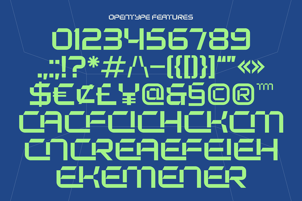 Nexora Futuristic Display Typeface, a Sans Serif Font by Namela Studio (Photo 8 of 8)