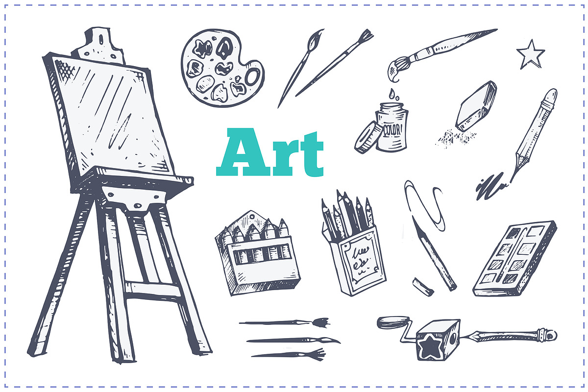 Back to school. Icons. Calligraphy, an Education Illustration by Margo Miller (Photo 6 of 18)
