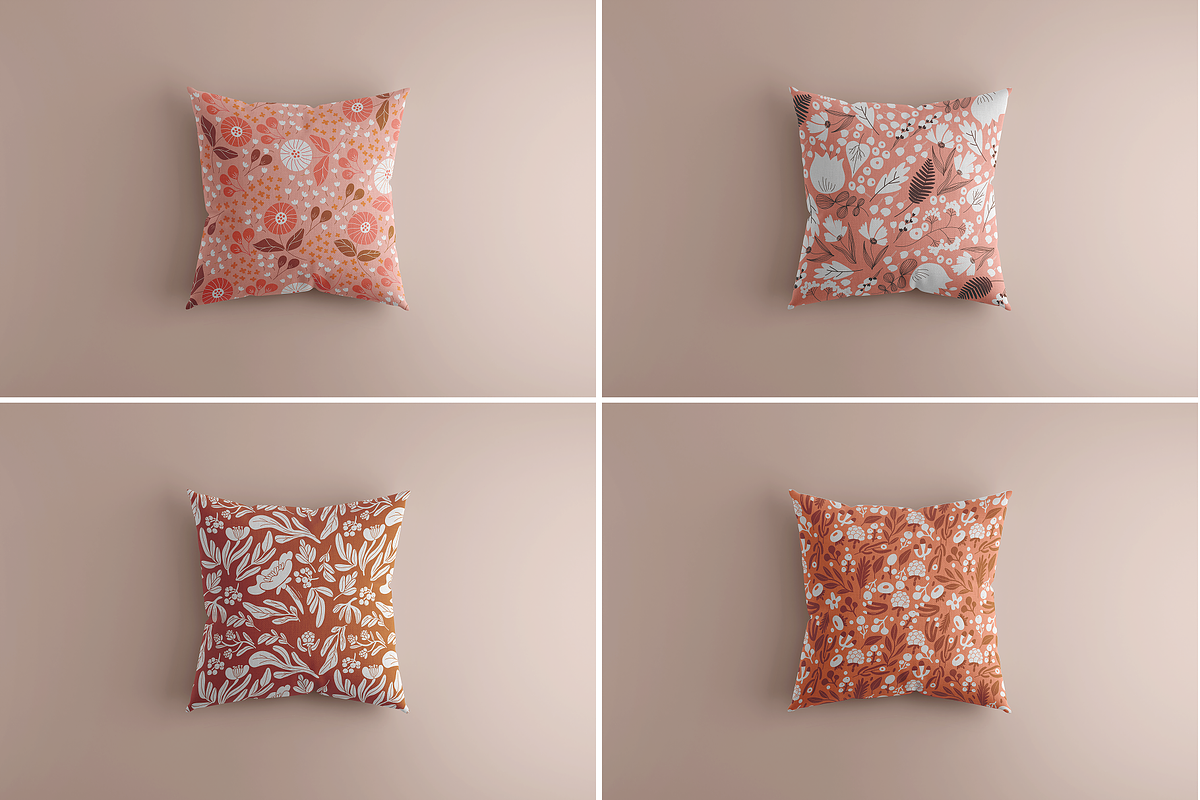 Pink Foral Pattern Set 2, a Graphic by thimori (Photo 2 of 6)