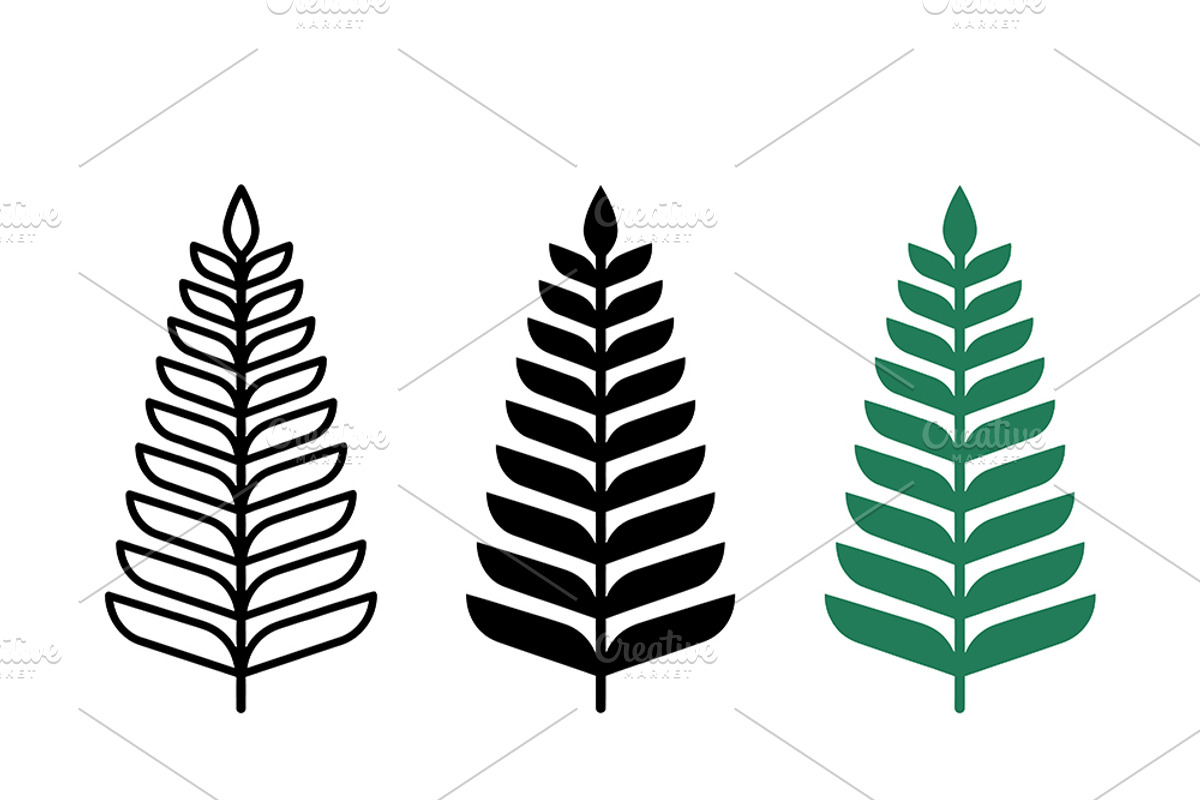 Stylized Leaf Vector Icon Graphic, a Solid Icon by Artonix (Photo 2 of 2)