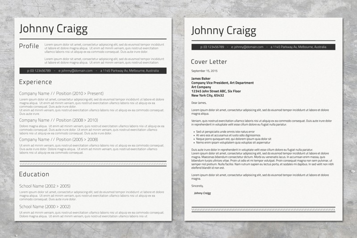 Professional MS Word CV, a Resume Template by Visual Impact