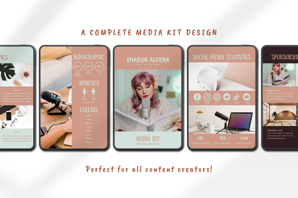 MEDIA KIT CANVA TEMPLATE, a Marketing Template by The Little Lily Studio