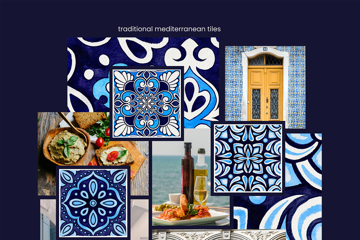 Traditional Mediterranean Tiles SET2, an Object Illustration by ilonitta (Photo 4 of 10)