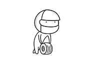Racing and motorcyclist icons, an Icon by JK comics (Thumbnail 4 of 5)