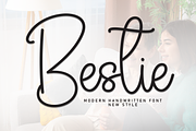 Bestie | Script Font, a Handwritten Font by Scratchones (Thumbnail 1 of 8)
