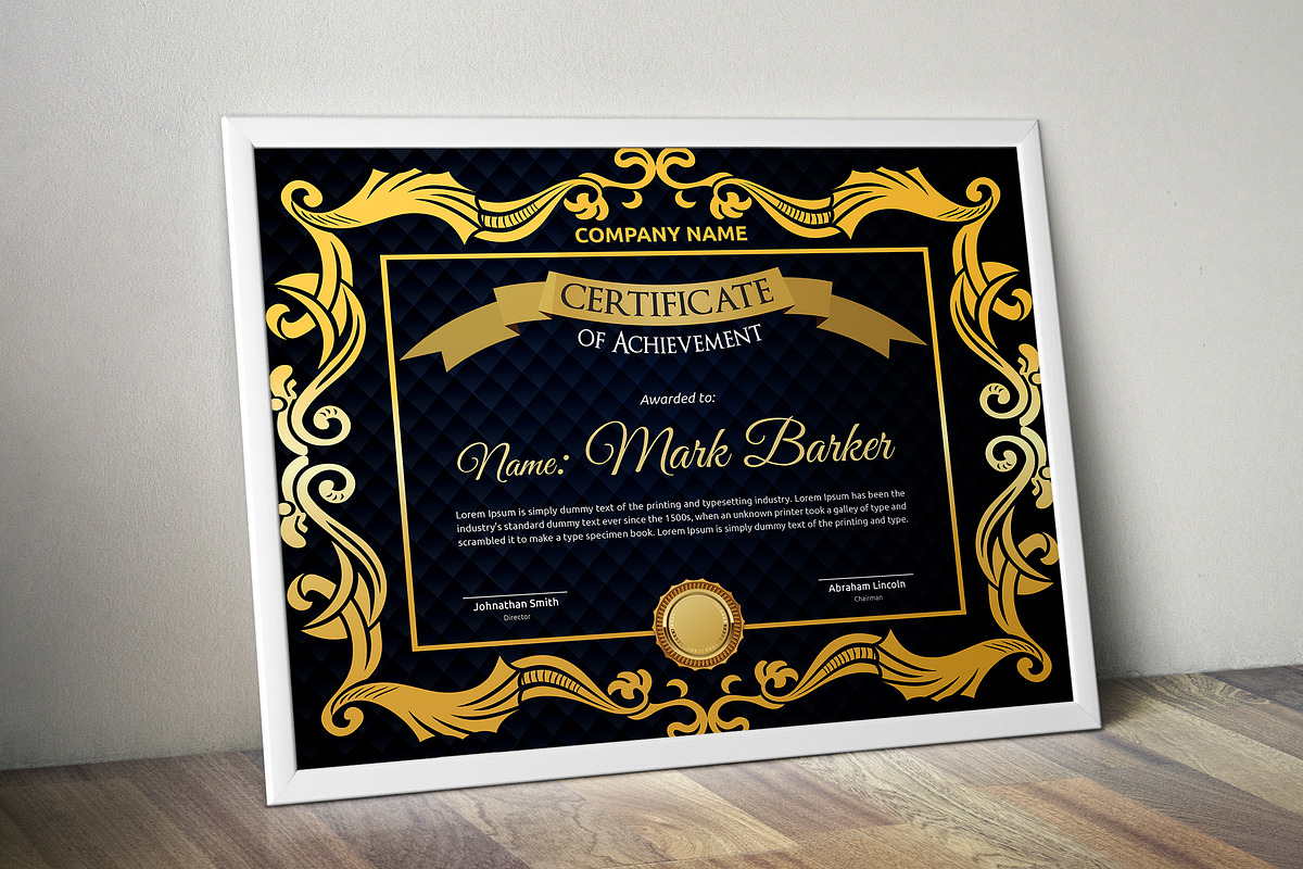 Certificate Word | PSD | AI, a Stationery Template by Curve Design (Photo 3 of 3)