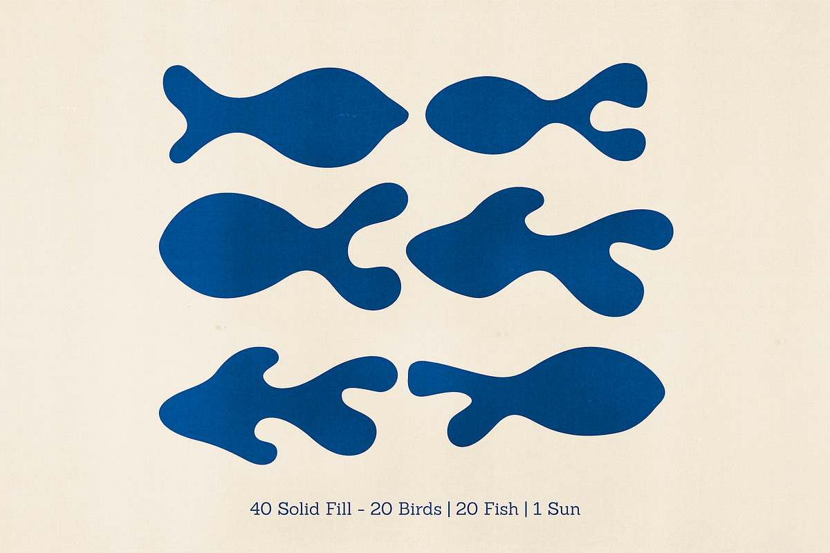 Birds & Fish - Hand Drawn Sea & Sky, a Decorative Illustration by Madeline ODonoghue Design (Photo 3 of 9)