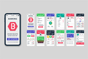 Mobile App UI Kit Template, a Templates & Theme by alexdndz (Thumbnail 2 of 21)