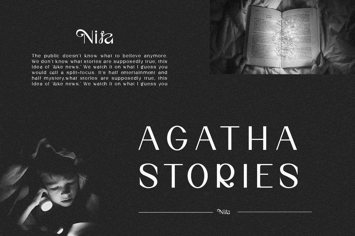 Nifa Ligature Sans Serif Typeface, a Sans Serif Font by yaqublekker (Photo 9 of 10)
