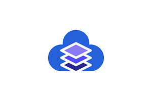 modern cloud data storage logo, a Branding & Logo Template by Rasagama Studio