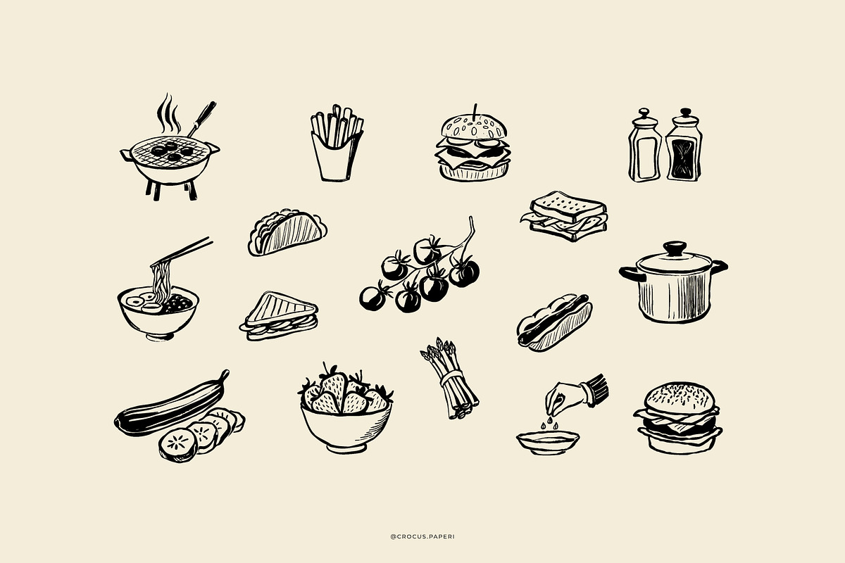 FOOD & COOKING illustrations, a Food Illustration by Crocus Paperi (Photo 2 of 7)