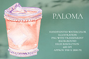 Paloma Watercolor Cocktail, a Food Illustration by Olexandra Mur (Thumbnail 1 of 3)