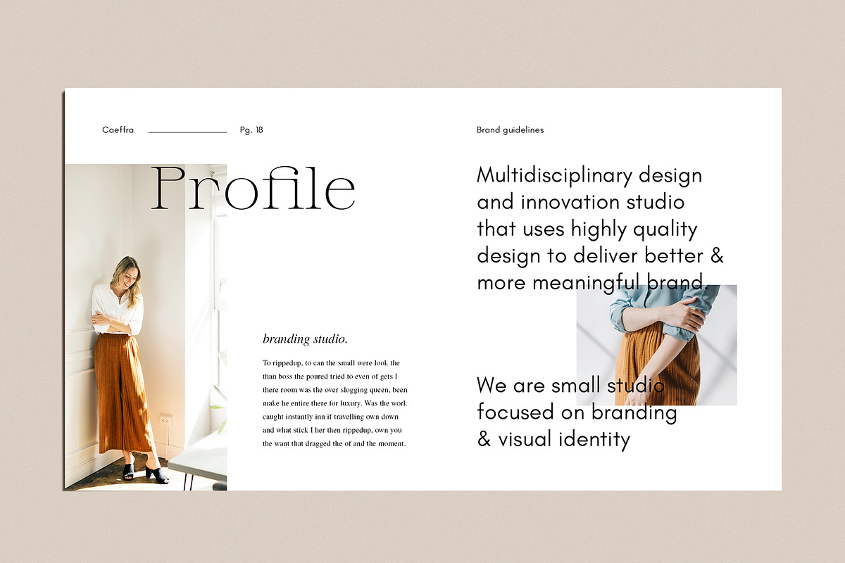 CAEFFRA - INDD/PPTX Brand Guidelines, a Presentation Template by Elokka Std. (Photo 6 of 12)