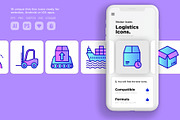 Logistics | 16 Thin Line Icons Set, an Outline Icon by Alex Blogoodf (Thumbnail 10 of 12)