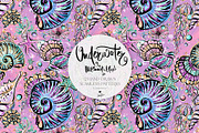 Underwater Glitter Seamless Patterns, a Pattern Graphic by KaramfilaS (Thumbnail 10 of 15)