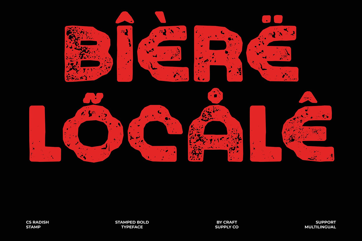 CS Radish Stamp, a Sans Serif Font by Craft Supply Co. (Photo 7 of 8)