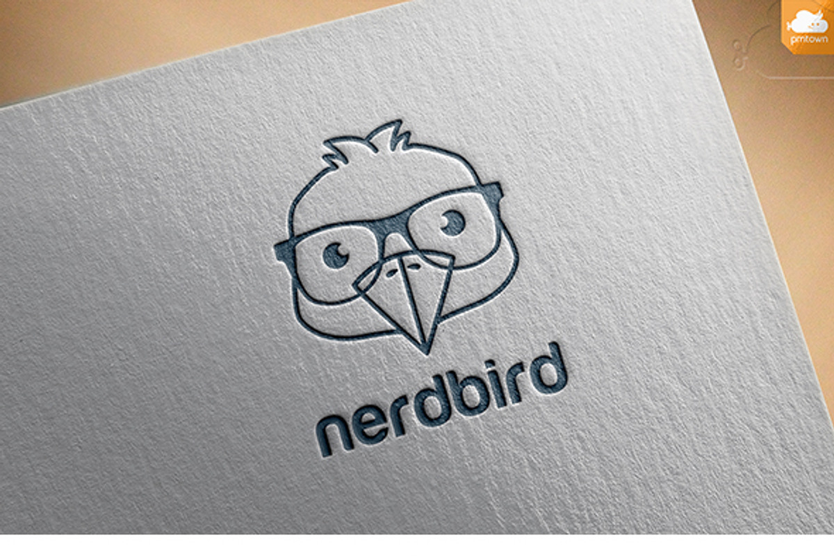Nerd bird, a Branding & Logo Template by blends.studio