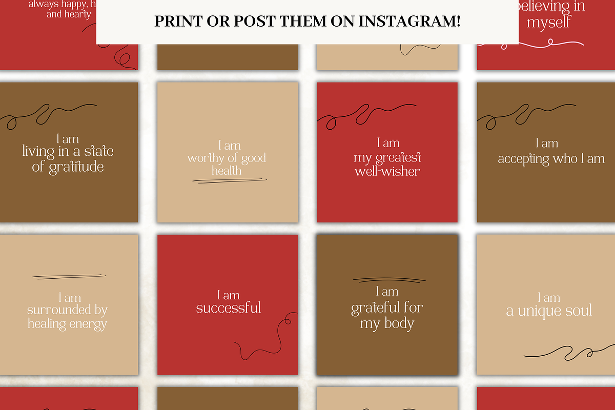 Earth Colors Affirmation Card Deck, a Templates & Theme by Digital By Nikoleta (Photo 4 of 10)