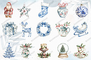 Chinoiserie Christmas Clipart, an Illustration by designcity5 (Thumbnail 2 of 5)
