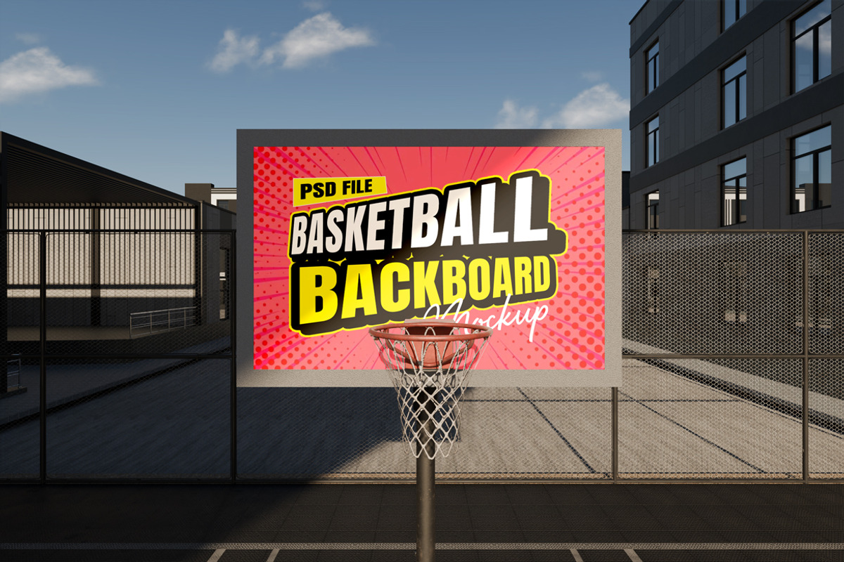 Basketball Backboard Mockup, a Mockup by Mockupnine (Photo 5 of 7)